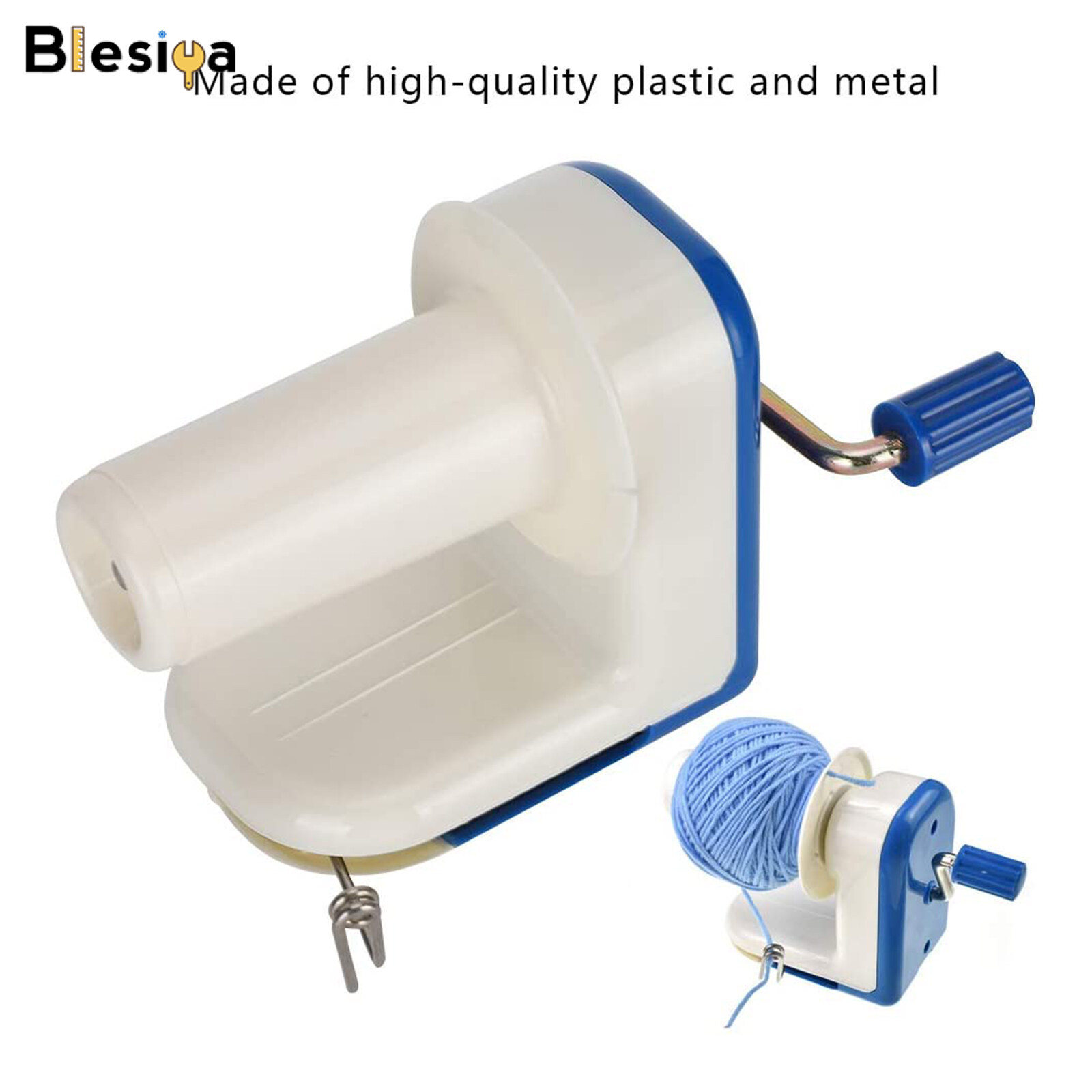 Blesiya máy giữ cuộn bóng vận hành bằng tay bằng sợi len, tự đan kim loại