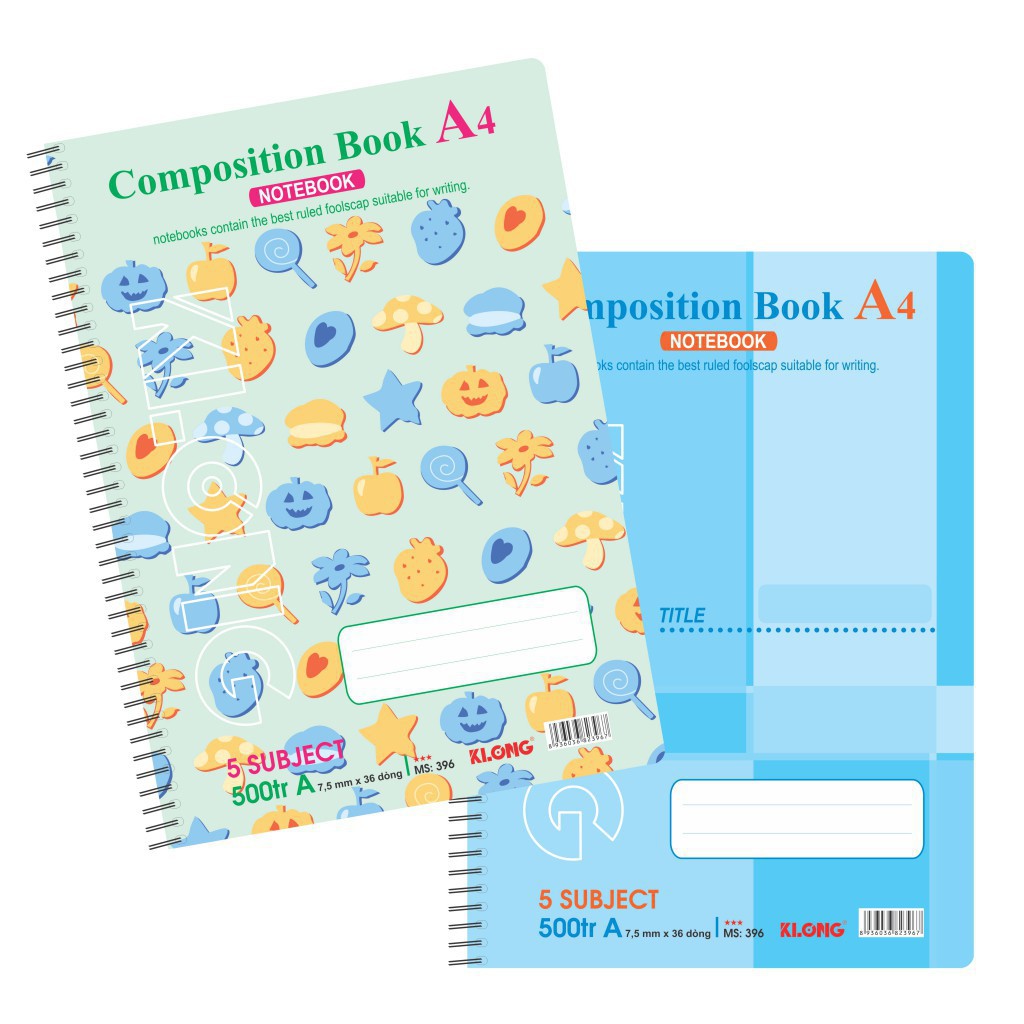 Sổ lò xo đơn klong composition book - 500 trang;ms 396 - khách sỉ ib