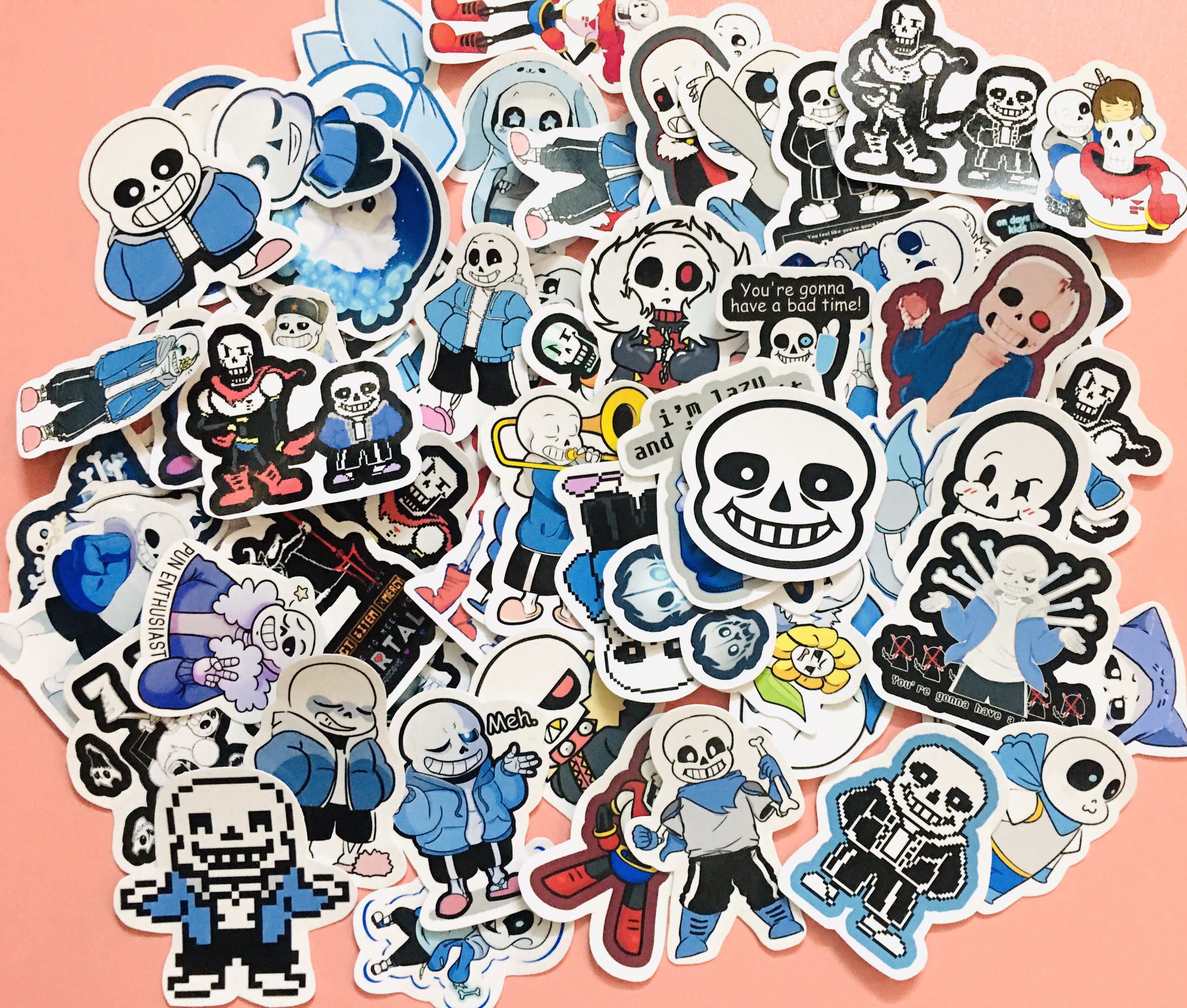Set 30 Sticker sans (underfell)