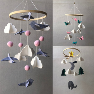 OOTDTY Nordic Baby Rattle Hanging Bed Wind Chimes Bell,Mobile On the Crib Baby Toy, Kids Toy Room Decor Photography Props thumbnail