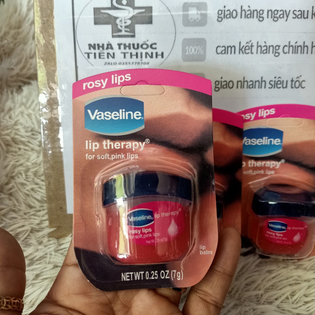 [HCM]son dưỡng môi vaseline lip therapy 7g - rosy lips