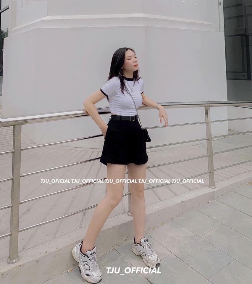 Quần short nữ gập gấu