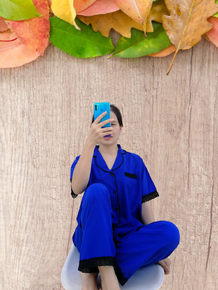 Combo 6 bộ Pijama nữ trơn phối ren – lụa mịn mát