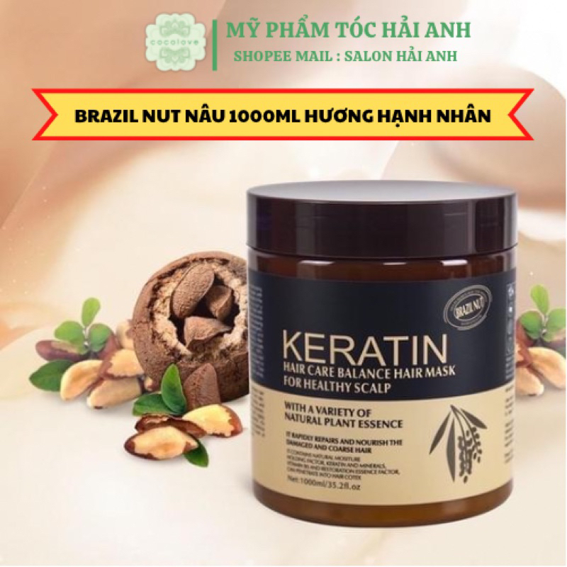 Kem ủ tóc keratin collagen 1000ml lavender brazil nut