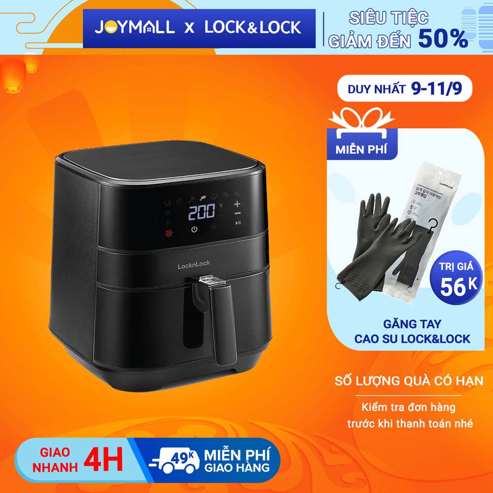 Air Fryer Oil Lock &Amp; Lock Deluxe Air Fryer Ejf284Blk (5.5L) New...