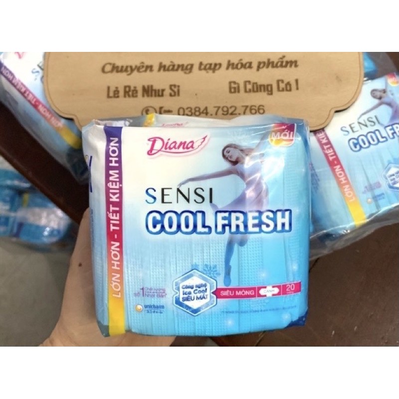 BĂNG VỆ SINH SIÊU MỎNG 20 MIẾNG DIANA SENSI COOL FRESH