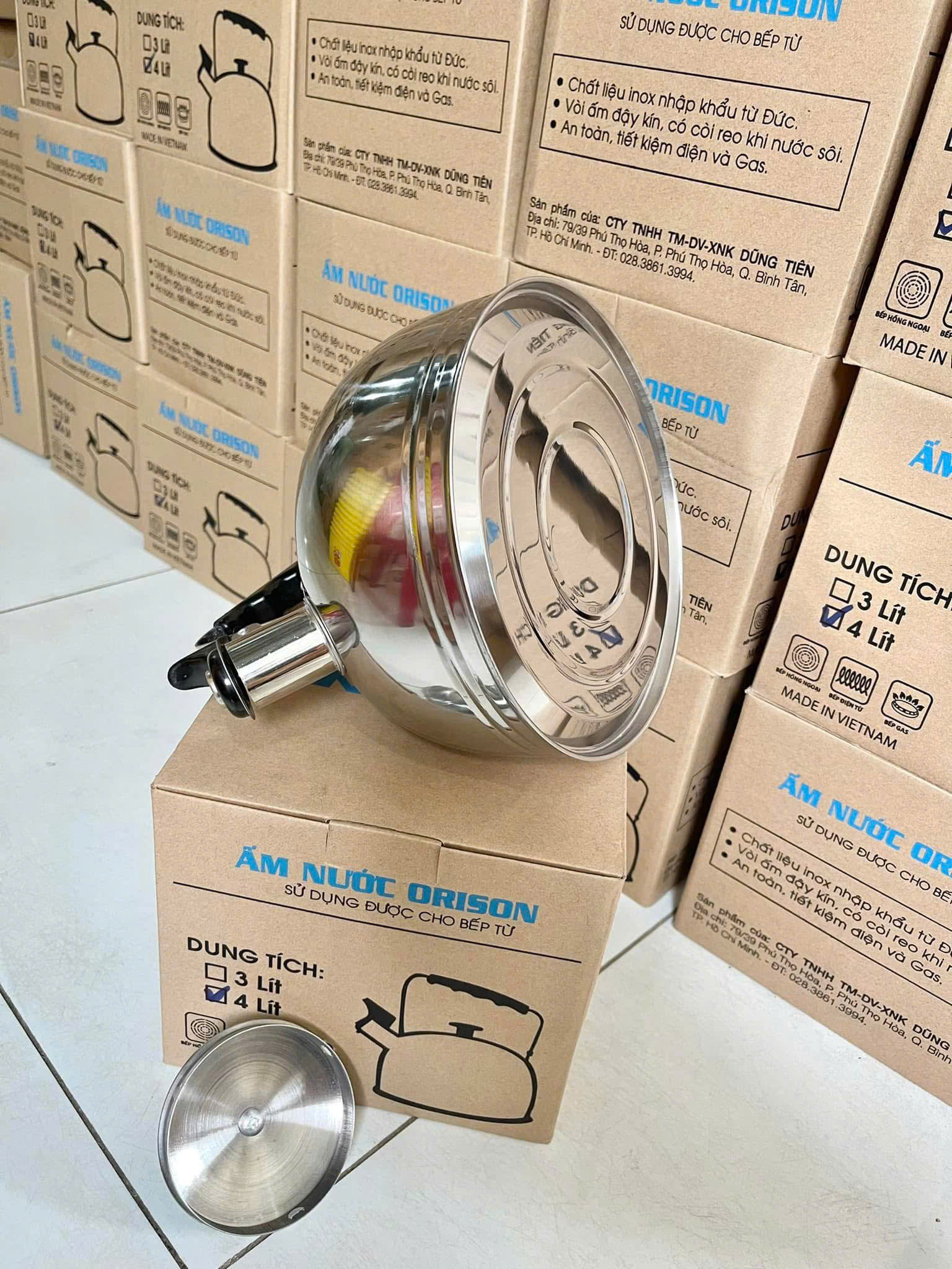 Ấm Reo Đun Nước  Đáy Từ Orison 3.5L Cao Cấp