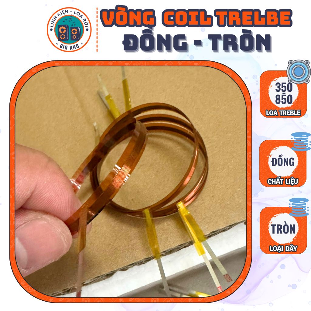 Vòng Coil dây Đồng, Tròn - Đủ kích thước Loa Treble 250 - 850