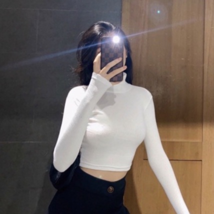 Áo len tăm Croptop Basic dễ phối đồ CRT14
