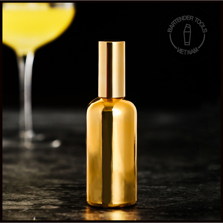 Bình xịt phun sương martini cocktail 100ml mạ vàng