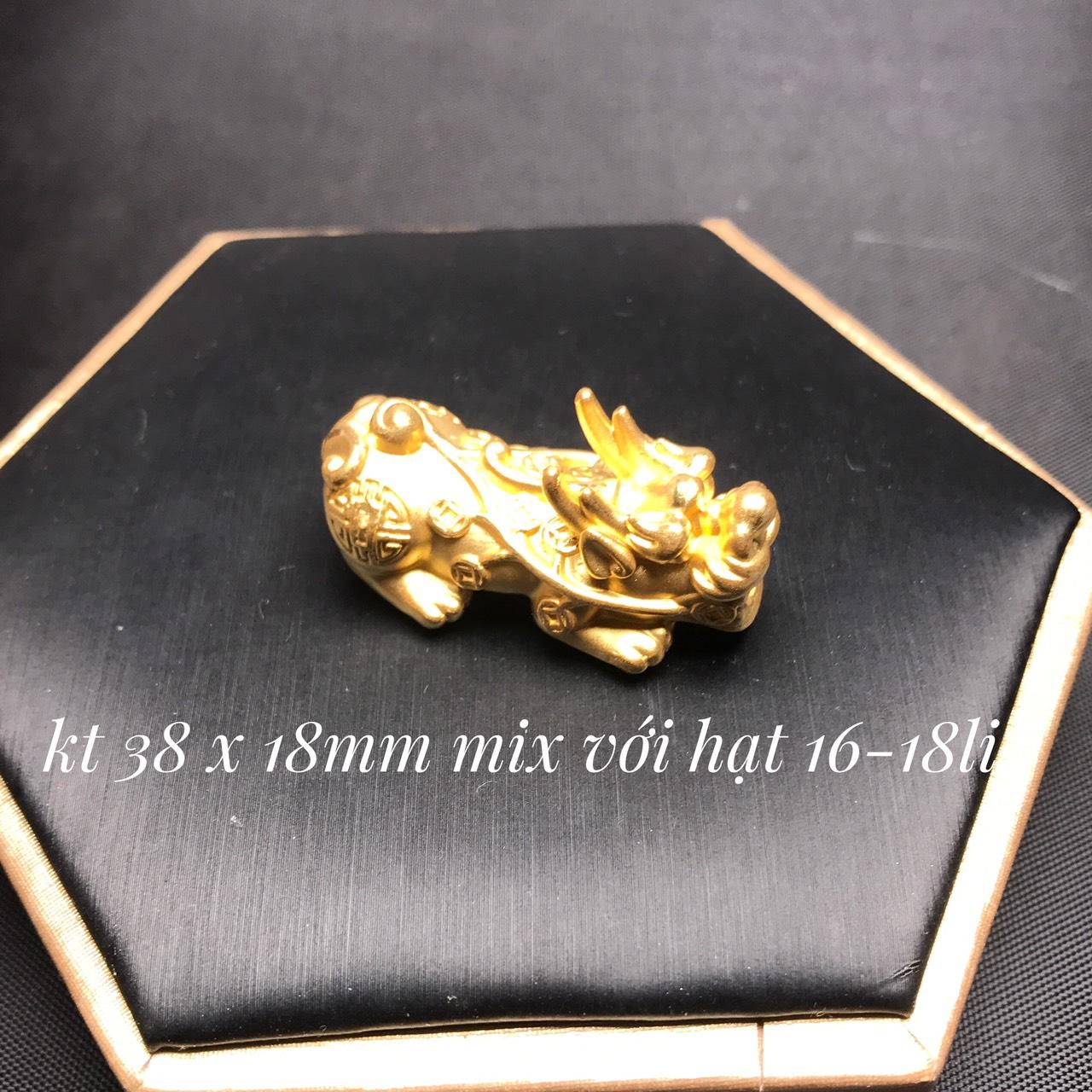 Tỳ hưu bạc mạ vàng dùng để mix vòng phong thủy