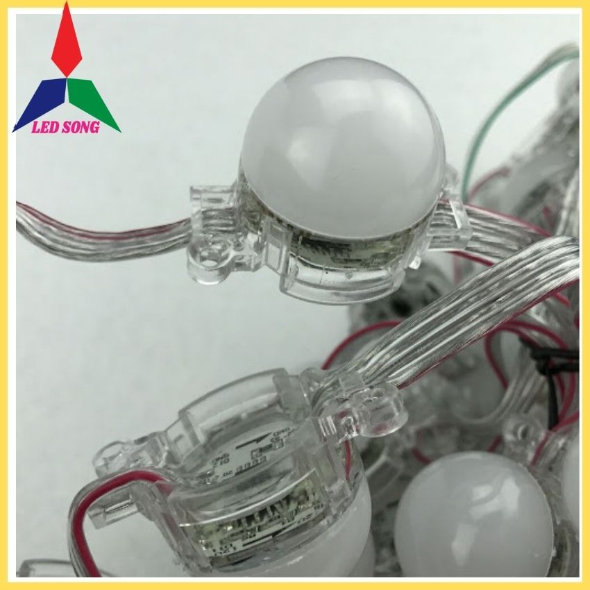 Led Bát Full Màu Phi 30mm Tự Nháy Dây 30 Bóng