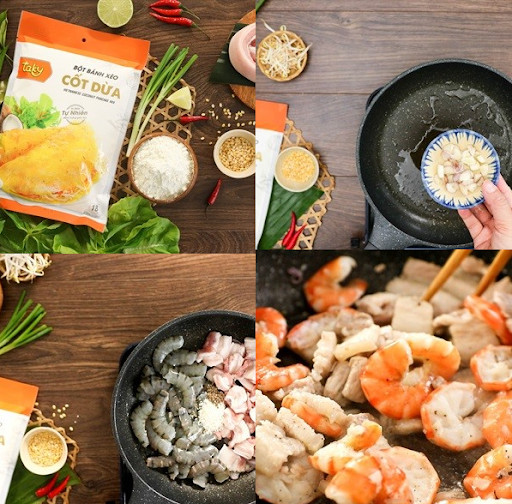 GÓI 500GR BỘT BÁNH XÈO CỐT DỪA TAKY