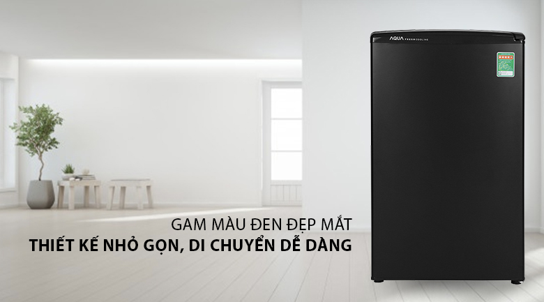 Tủ lạnh mini Aqua 90 lít AQR-D99FA(BS) Khay làm bằng kính chịu lực (Giao hàng toàn quốc, HCM &các tỉnh yêu cầu thanh toán trước trên ứng dụng)