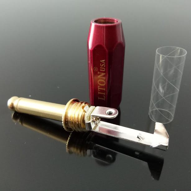 Bộ 2 đầu hàn Jack  6ly Liton thẳng đỏ