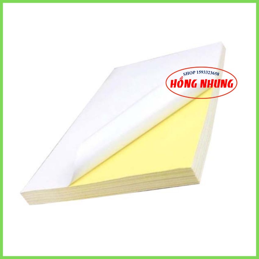 [ Decal Mặt Nhám] Xấp 100 Tờ Decal A4 Mặt Nhám , Siêu Dính, Mặt Giấy Mịn.