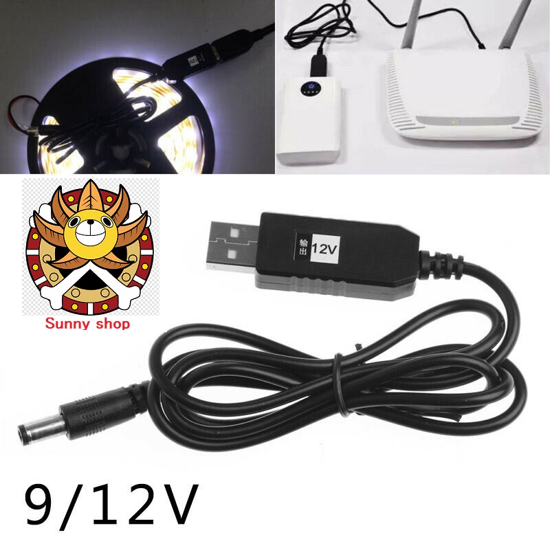 Cáp Chuyển Đổi Cấp Điện 5V USB sang 5V / 9V / 12V (Mất điện vẫn có Mạng & WiFi)