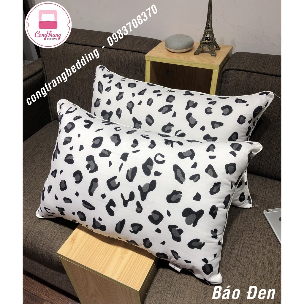 Ruột Gối Đầu Bông Gòn HOMIES Bông Trắng Tinh Khiết Nhiều Mẫu Size 45cm x 65cm Có Khóa Kéo