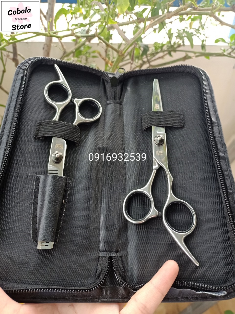 Bộ kéo cắt tỉa tóc Kai Nhật (có tặng bao da đi kèm) - Gia Dụng Nhật - Cobala Store