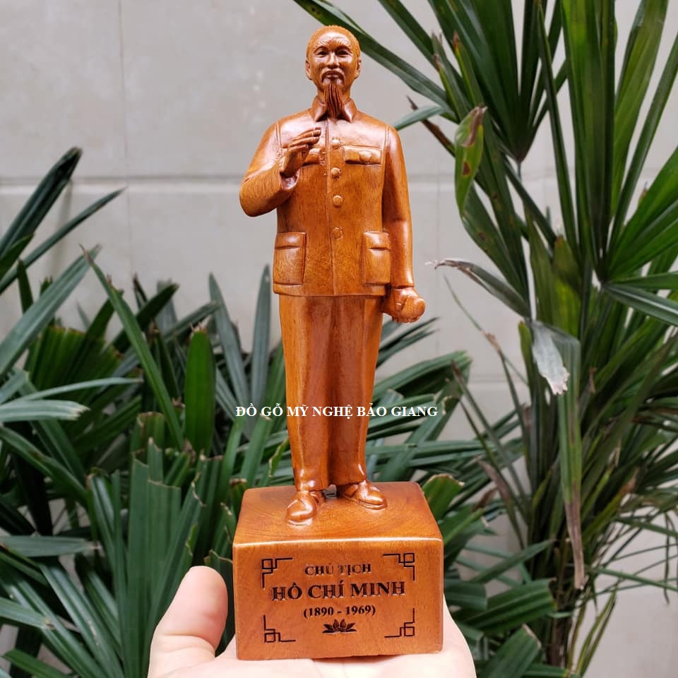 Tượng bác Hồ gỗ hương cao 20cm