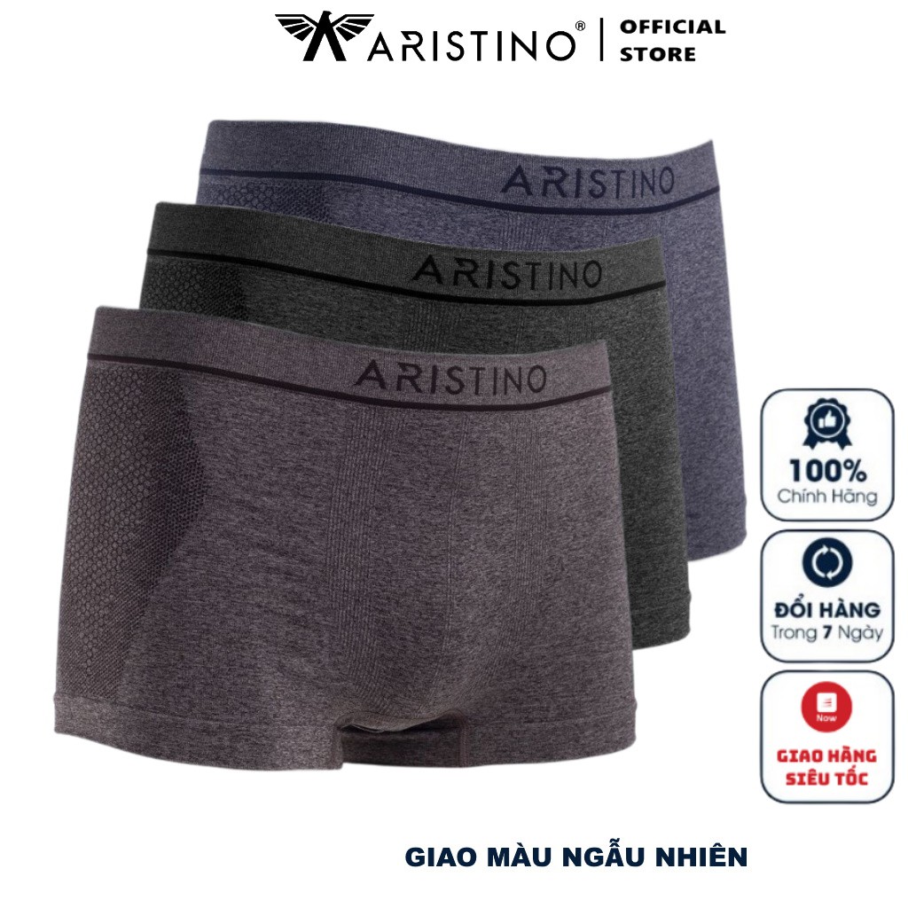 Quần lót nam boxer sịp nam aristino abx063 quần xì đùi chất liệu polyamide mềm mại thoáng mát dễ chịu co giãn thoải mái