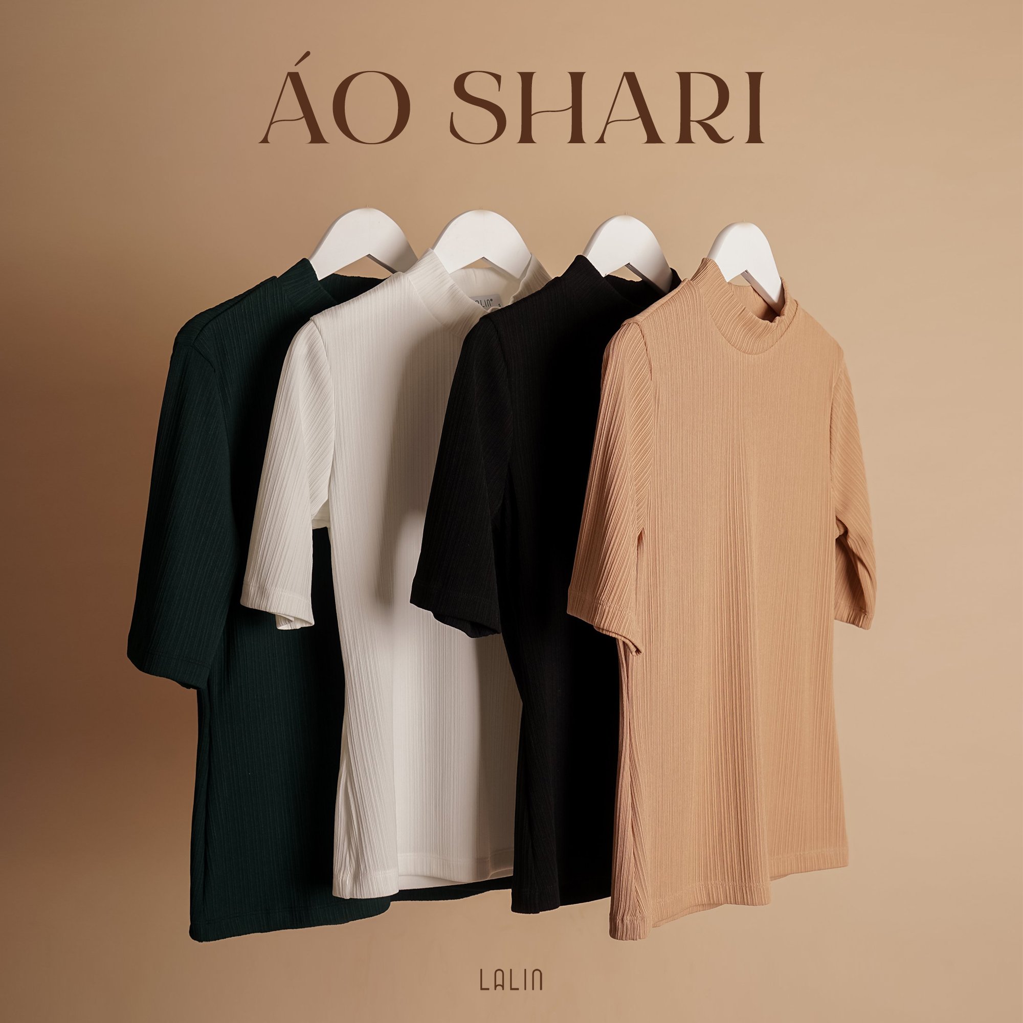 Áo thun tăm nữ ngắn tay LALIN form ôm basic Shari
