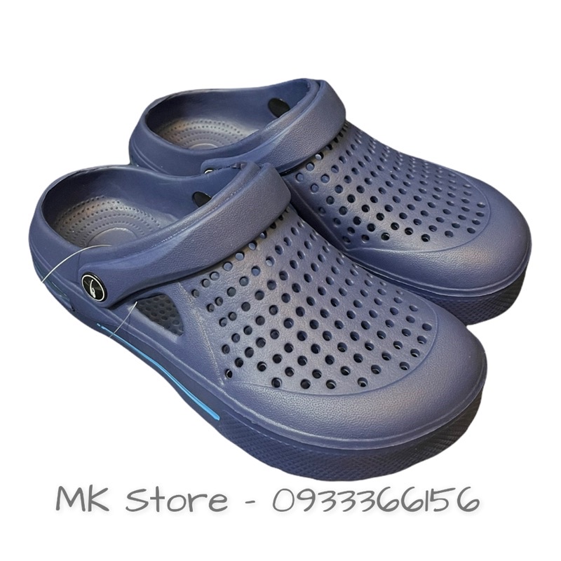 Dép Sục Nhựa Lỗ Bít Mũi Đi Mưa - SL018 - Dép bít mũi nam siêu nhẹ siêu bền mang đi làm không thấm nước