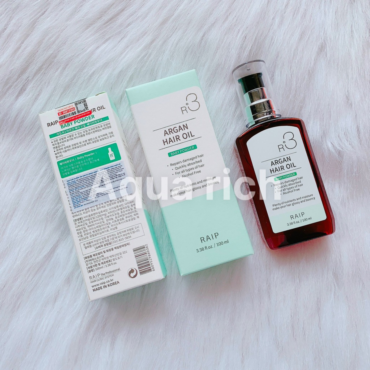 [Mẫu Mới] Dầu Dưỡng Mềm Tóc Argan Raip R3 Argan Hair Oil - 100ml [Xanh - Hồng - Tím - Vàng]