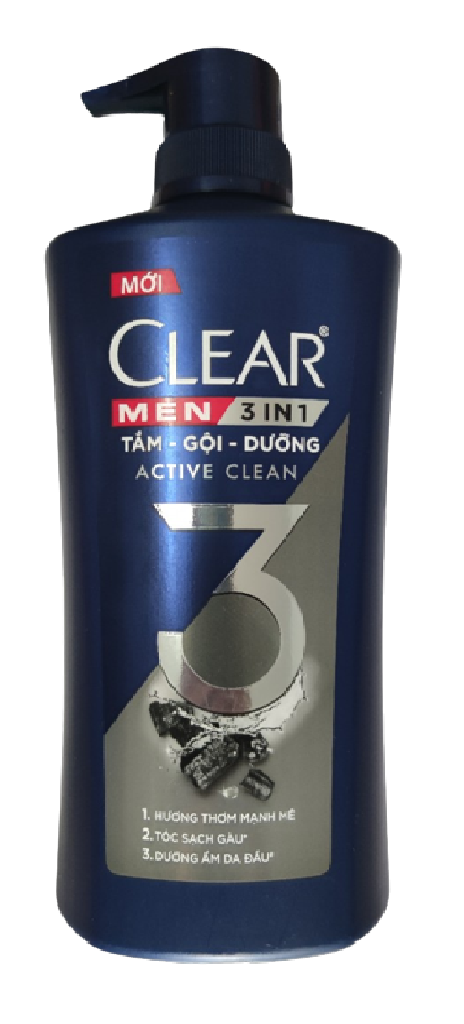 Dầu gội đầu Clear Men chai 630g