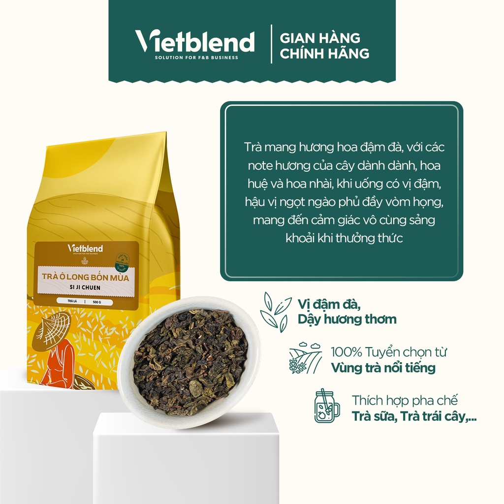 Trà Ô Long Bốn Mùa VIETBLEND Túi 500g