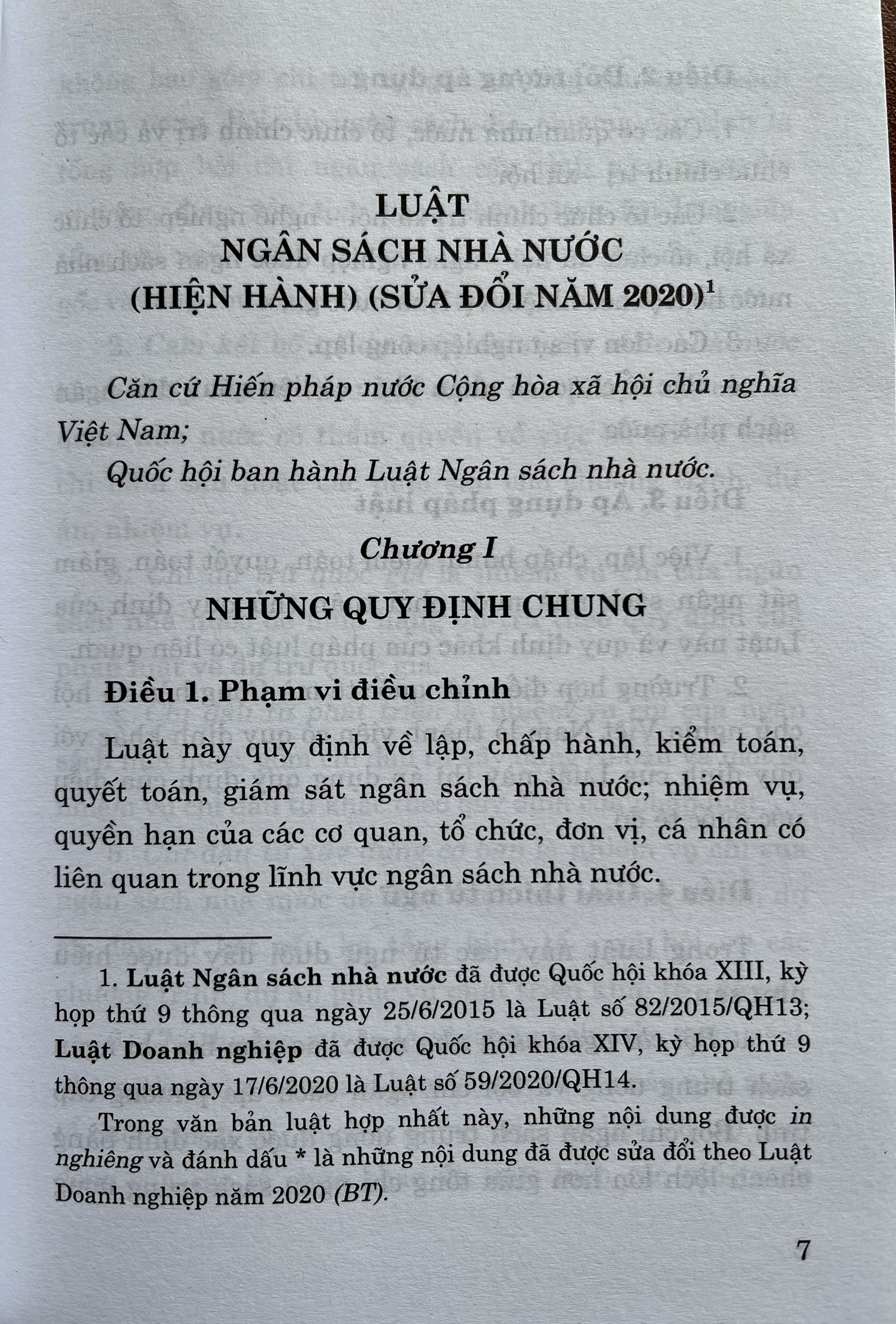 Luật Ngân Sách Nhà Nước ( Hiện hành)