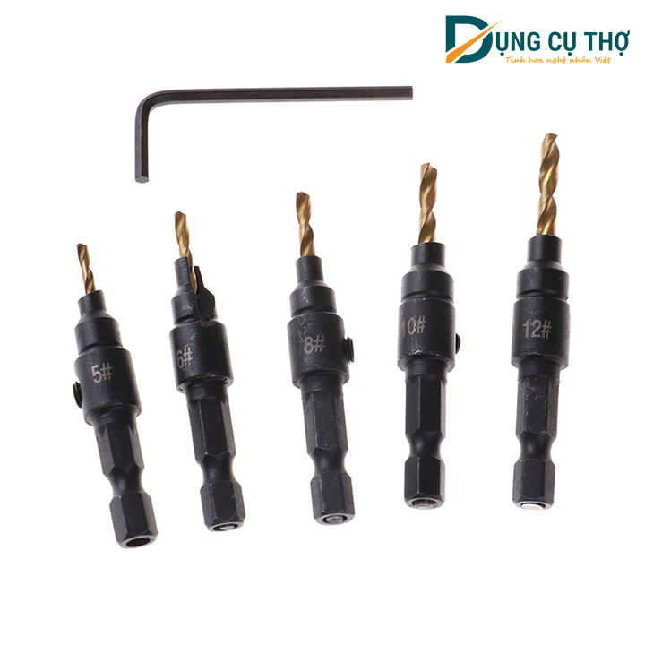 Bộ 5 mũi khoan 2 tầng - lục giác