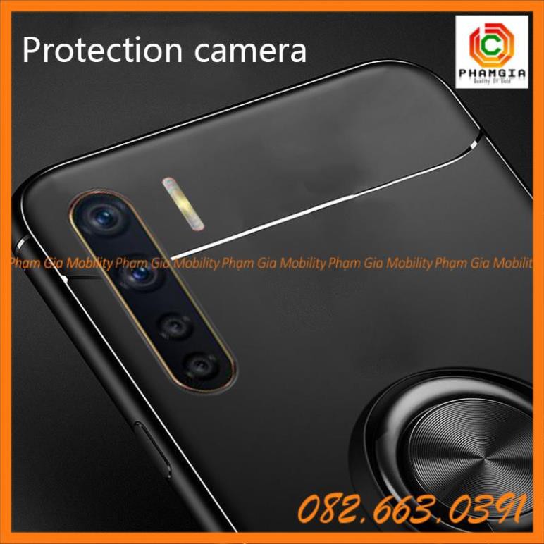 Ốp lưng OPPO A91 dẻo đen gắn sẵn Ring zin phía sau (Ring có thể gỡ ra)