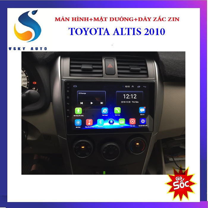 [HỖ TRỢ LẮP ĐẶT Ở HÀ NỘI] Màn hình xe hơi hệ điều hành Android cho xe TOYOTA ALTIS 2010, cài đặt điều khiển ngay trên vô lăng, GIÁ CỰC SỐC - cửa hàng phụ kiện ô tô, phụ tùng nội thất ô tô