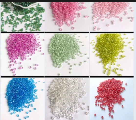 gói 10-25gam Hạt cườm trung đủ màu size 3mm