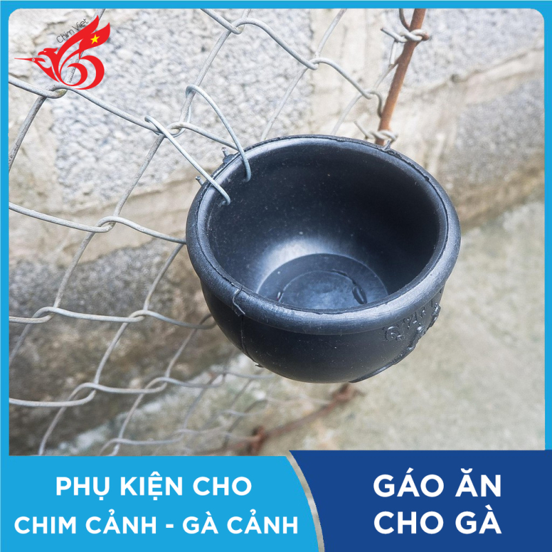 Gáo cao su đựng thức ăn nước uống cho gà chọi chống đổ - cóng gà chọi siêu bền có móc treo