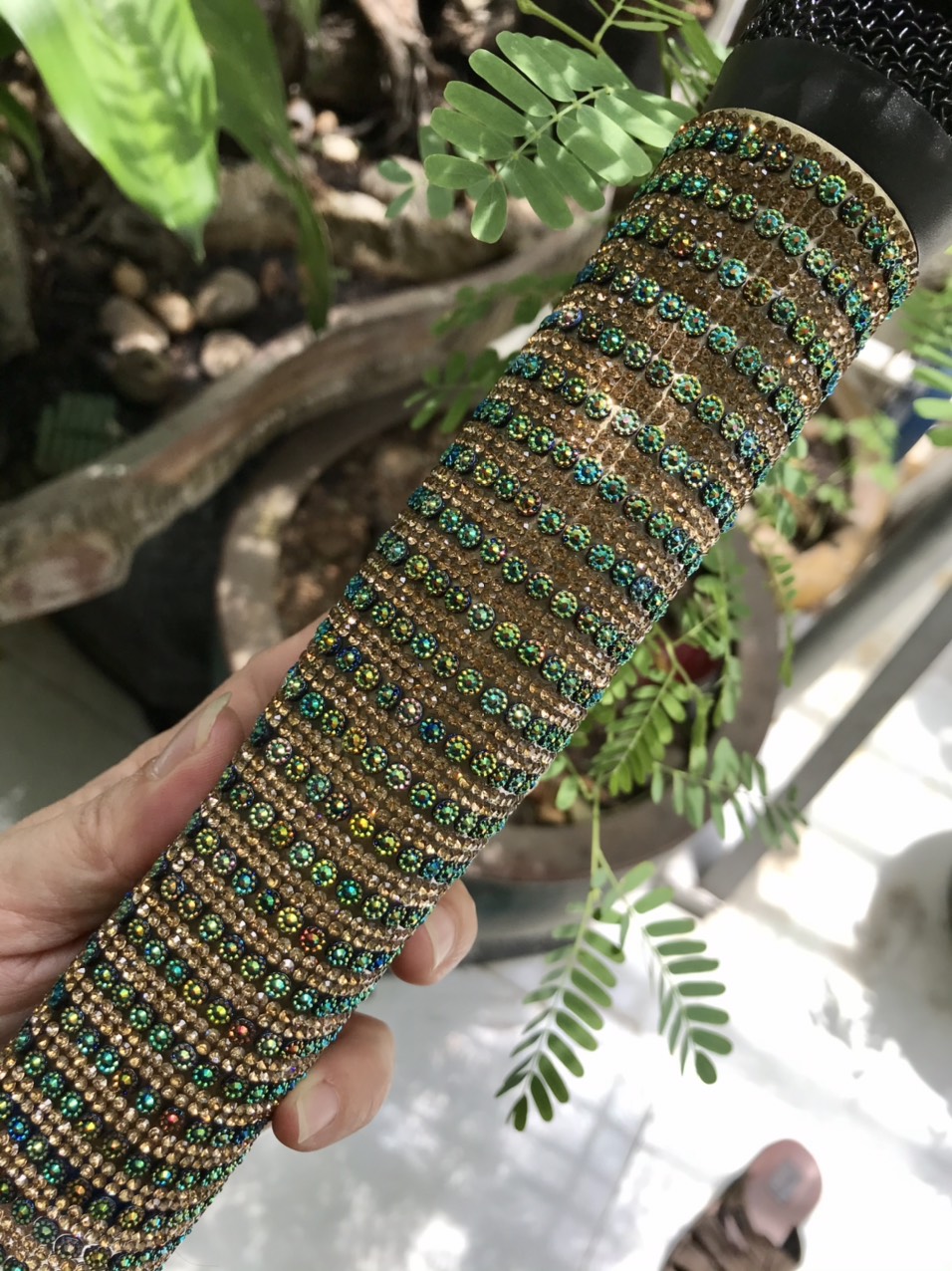 [HCM]Vỏ bọc thân micro không dây đính đá