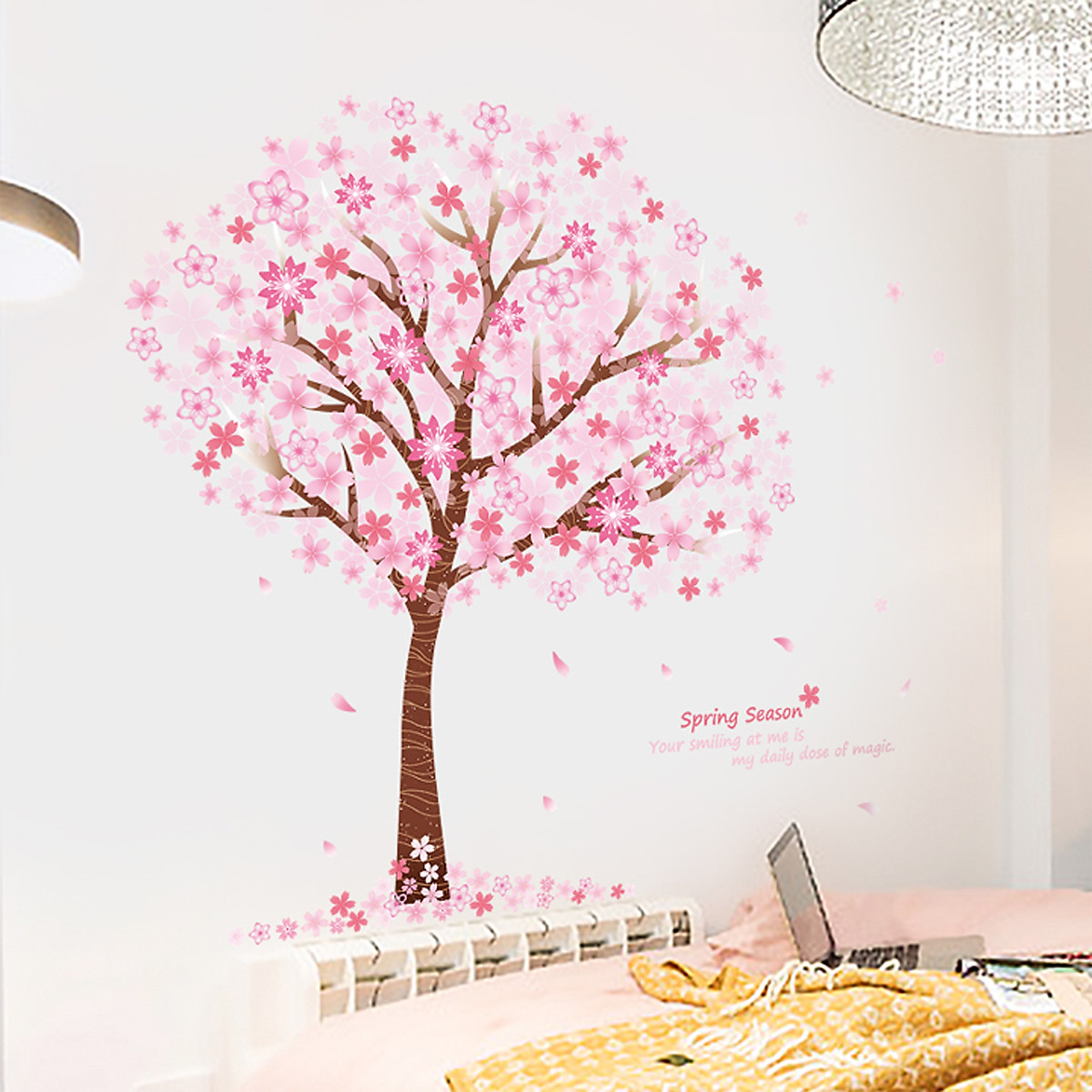 [HCM]DECAL DÁN TƯỜNG TẾT CÂY ĐÀO HỒNG NHỎ