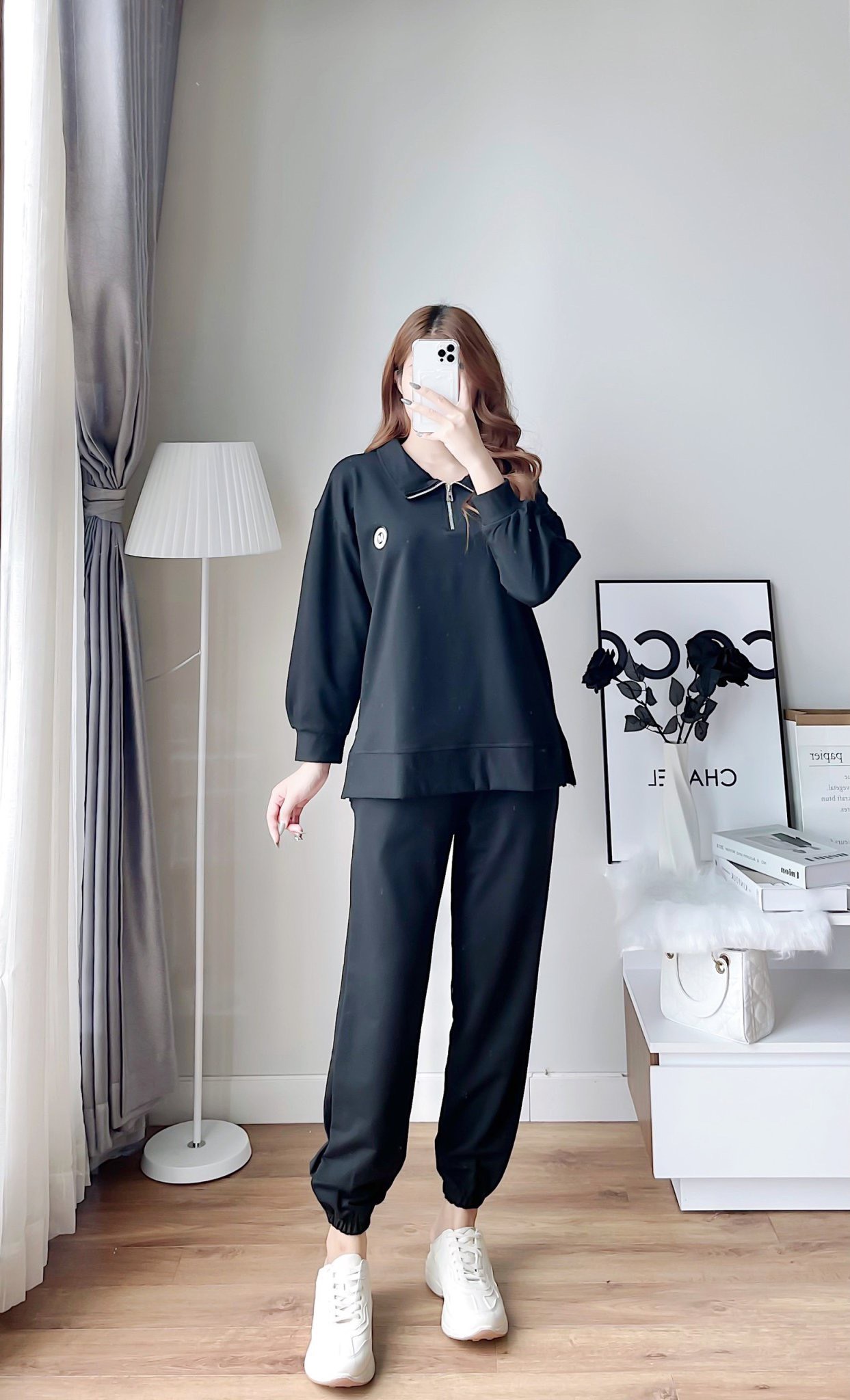 Bộ bầu - bộ bầu kết hợp sau sinh chất nỉ da cá pha khóa hót