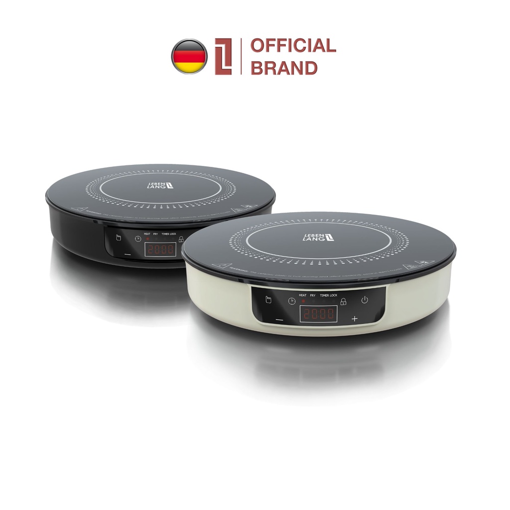 Bếp từ đơn lebenlang lbii5505 mặt kính chịu lực, có chức năng hẹn giờ, cài đặt thời gian nấu, công suất 2000w - hàng chính hãng