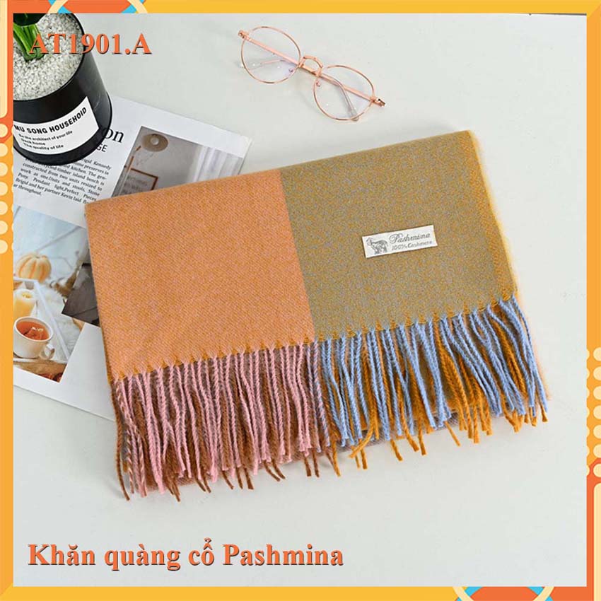 [HCM]Khăn choàng cổ nữ PASHMINA- Khăn choàng nữ cao cấp AT1901