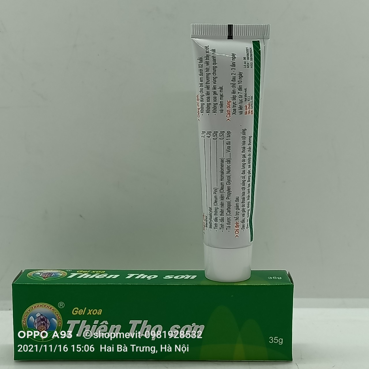 Gel xoa Thiên Thọ Sơn tuýp 35g