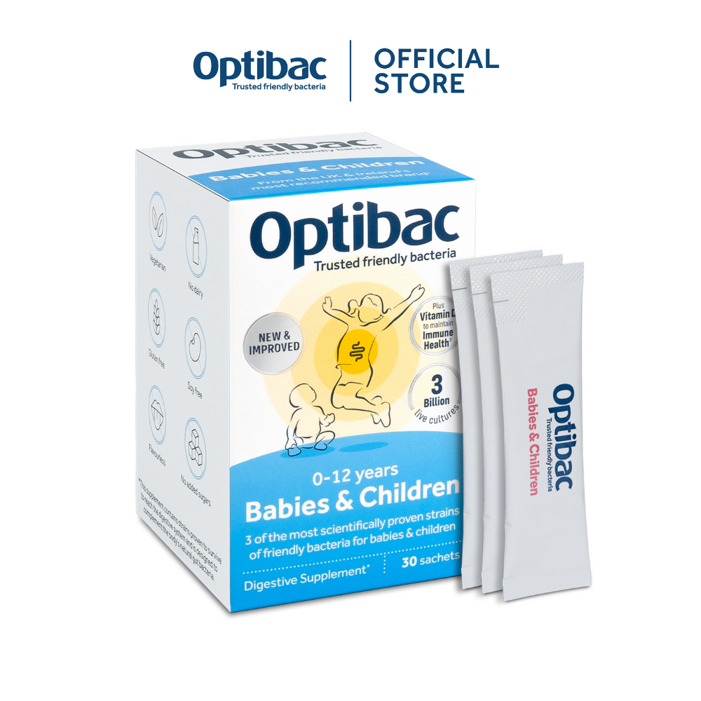 Lợi khuẩn OptiBac for your child s health bổ sung chất xơ cho trẻ sơ sinh