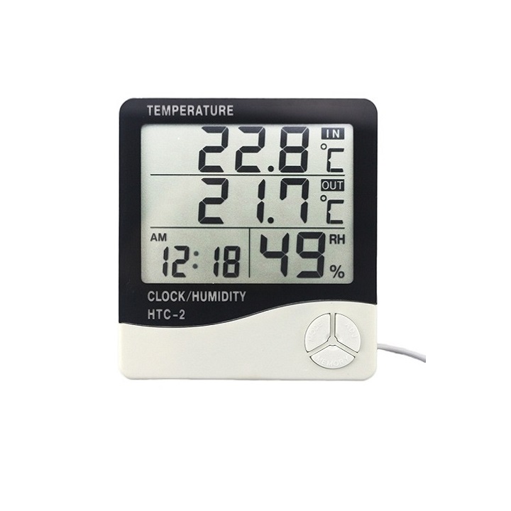 Máy đo nhiệt độ độ ẩm trong phòng model htc-2 - hiển thị 2 dòng nhiệt độ
