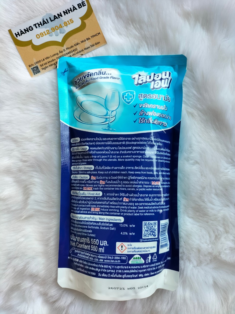 [HCM]Nước rửa chén Lion Thái Lan bịch 550ml