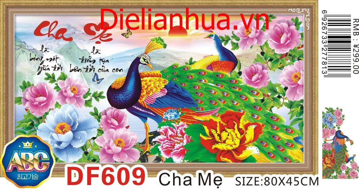 [HCM]Tranh đính đá CHA MẸ DF609 kích thước 80 x 45CM
