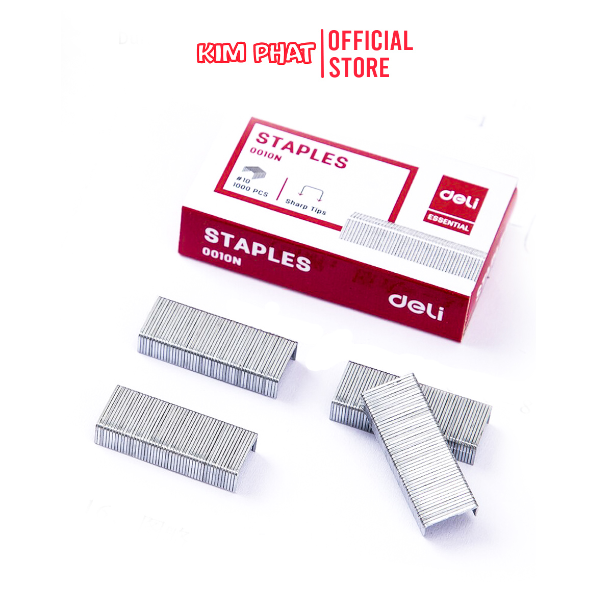 Hộp 1,000 chiếc lõi ghim, kim bấm số 10 deli e0010n