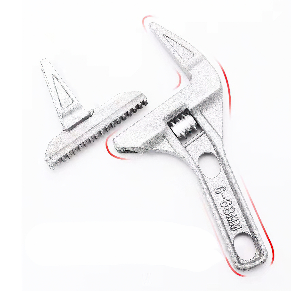 Mỏ lết Cờ lê vặn ống nước độ mở 6-68mm