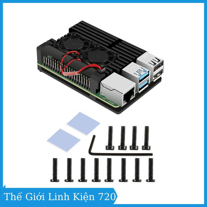 Vỏ nhôm tản nhiệt Raspberry Pi 4 Model B tản nhiệt hiệu quả