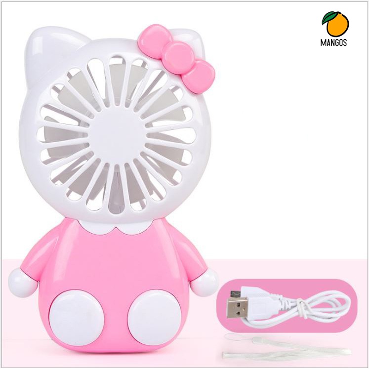 Quạt Cầm Tay Hoạt Hình Doraemon, Hello Kitty Dễ Thương Tiện Dụng - Mango_Ovil